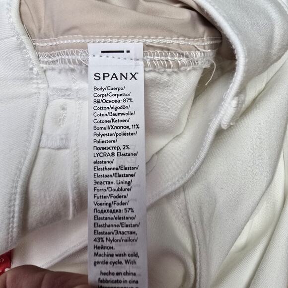 Spanx MT Tall Straight Leg Jean Pant White Pull-On Stretch Denim NWT - Picture 11 of 11